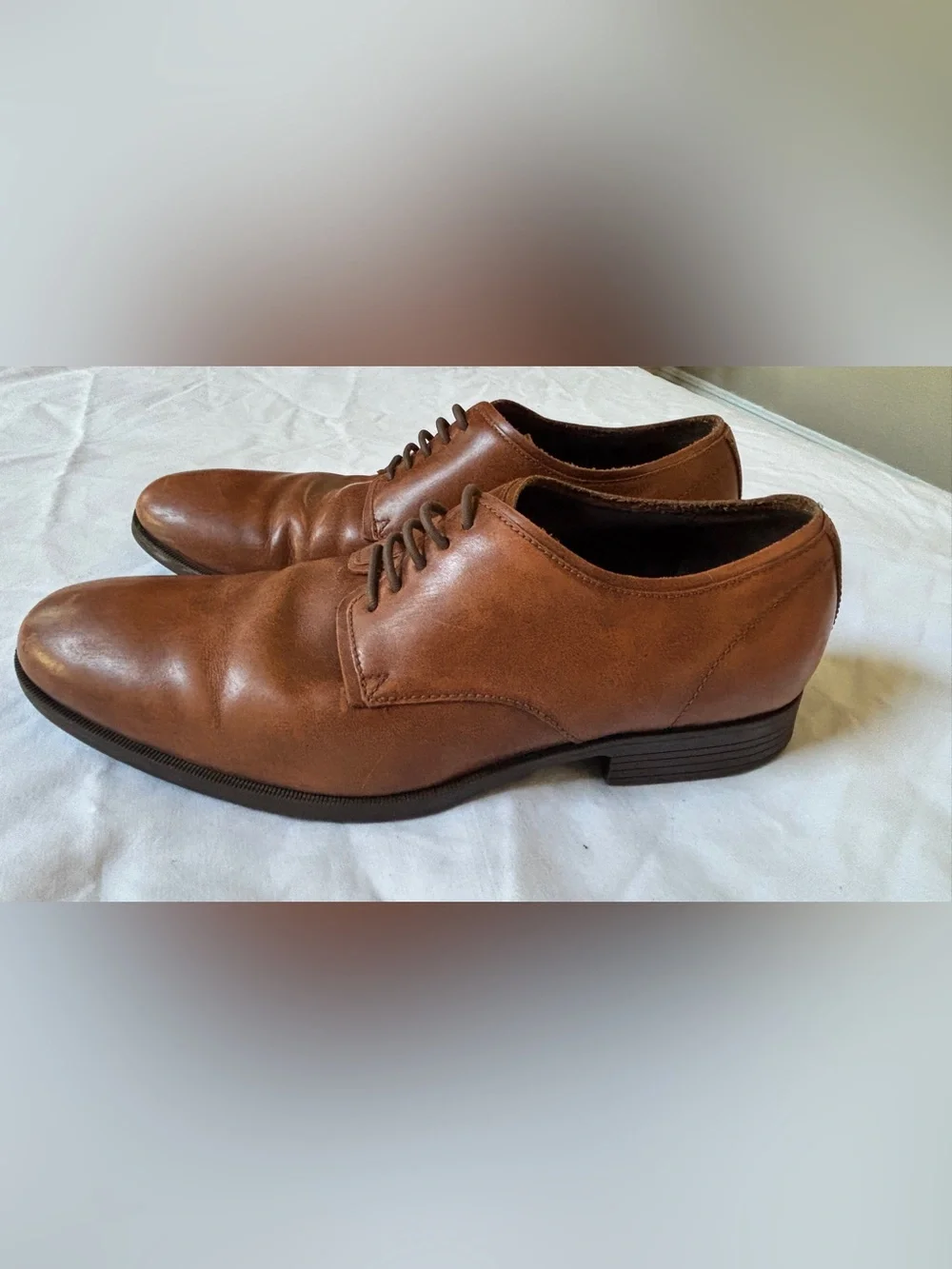 Cole Haan Men’s 8 M Brown Leather Cap Toe Oxford Dress Shoes C13139